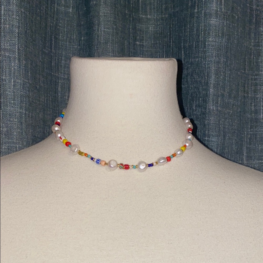 Colorful Beaded Choker Necklace